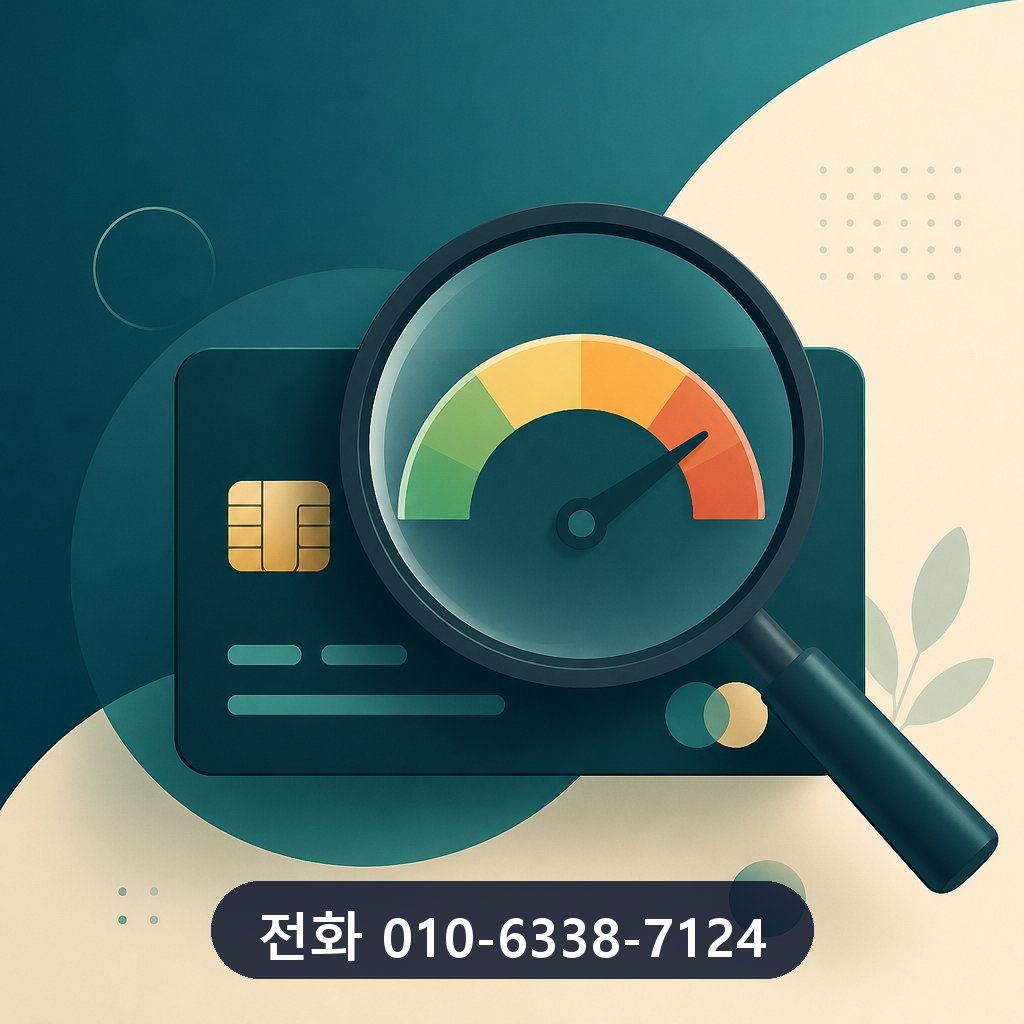 신용카드 현금 결제 한도 확인 이미지 · 문의 010-6338-7124
